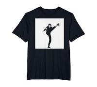El Cantante de INXS Michael Hutchence Patada por Simon Fowler Camiseta, Hombre Tallas Grandes, Negro, 6X Alto