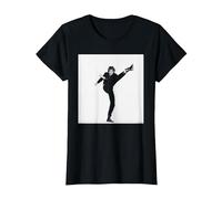 El Cantante de INXS Michael Hutchence Patada por Simon Fowler Camiseta, Mujer, Negro, L