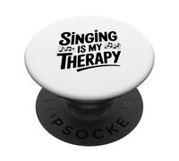 El Canto es mi Amante de la música de Terapia para los Cantantes PopSockets PopGrip Adhesivo