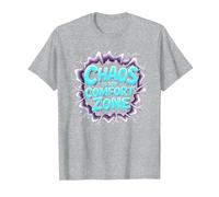 El Caos es mi Zona de Confort Amo a Las Mujeres mentalmente inestables Camiseta, Hombre, Gris Jaspeado, L