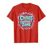 El Caos es mi Zona de Confort Amo a Las Mujeres mentalmente inestables Camiseta, Hombre, Rojo, 3XL