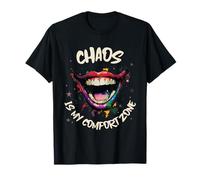 El caos es mi zona de confort (Extraña declaración y gráfico de payaso) Camiseta