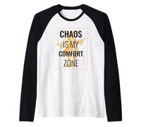 El Caos es mi Zona de Confort (Rebel Statement & Graphic) Camiseta Manga Raglan
