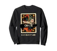 El caos es mi zona Zomfort (cita loca y gráfico de Joker) Sudadera