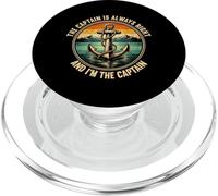 El capitán Siempre Tiene razón y yo Soy el Amante del Barco del capitán PopSockets PopGrip para MagSafe