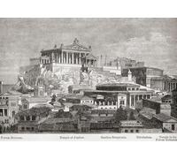 El Capitolio Roma Italia desde el Monte Palatino (restauración). De la Historia Universal Ilustrada de Cassell publicada en 1883. Impresión de póster de Ken Welsh (17 x 12)
