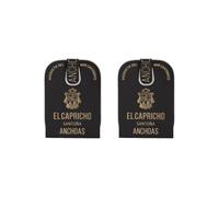 EL CAPRICHO, Filetes de Anchoa de Santoña Hansa XL en Aceite de Girasol Alto Oleico, 14-16 Filetes, Peso: 115 g Neto, 58 g Escurrido (Pack de 2)