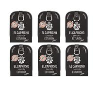 EL CAPRICHO, Santoña, Esturión, Aceite de Oliva Virgen Extra, Peso: 110 g Neto, 80 g Escurrido (Pack de 6)