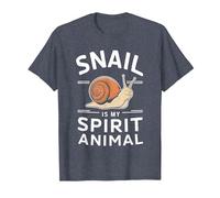 El Caracol es mi Animal Espiritual Camiseta, Hombre, Azul Jaspeado, 4XL