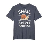El Caracol es mi Animal Espiritual Camiseta, Hombre Tallas Grandes, Azul Jaspeado, 4X Alto