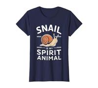 El Caracol es mi Animal Espiritual Camiseta, Mujer, Azul Marino, XS