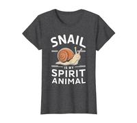 El Caracol es mi Animal Espiritual Camiseta, Mujer, Jaspeado Oscuro, XL