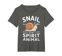 El Caracol es mi Animal Espiritual Camiseta, Mujer Tallas Grandes, Asfalto, 4XL Grande