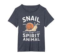 El Caracol es mi Animal Espiritual Camiseta, Mujer Tallas Grandes, Azul Jaspeado, 4XL Grande