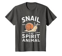 El Caracol es mi Animal Espiritual Camiseta, Niños, Asfalto, 10 años