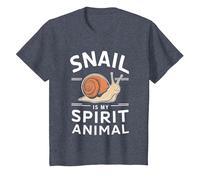 El Caracol es mi Animal Espiritual Camiseta, Niños, Azul Jaspeado, 3 años