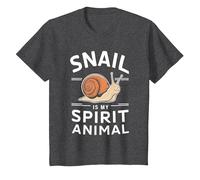 El Caracol es mi Animal Espiritual Camiseta, Niños, Jaspeado Oscuro, 2 años