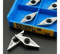El carburo del CNC de VCGT110302AK H01 inserta 10pcs para la eficacia que trabaja a máquina de aluminio