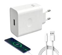El Cargador USB C de 65 W para Op es el Cargador rápido Original y Viene con un Cable de Datos USB A a C de 6A y también es Compatible con Op Find X7/X6/X5/X3/Reno 11/10/8