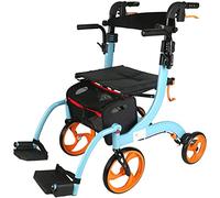 El Carro Para Las Personas Mayores Para Ayudar A Caminar, Ergonomía Aleación De Aluminio Plegable Dispositivo Anticaída Portátil Carro Para Ancianos Discapacitados/Scooter De Rehabilitación,A