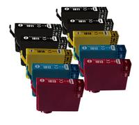 El Cartucho de Tinta Compatible con Chip para T1811 T1812 T1813 T1814 T1816 Funciona con XP-225 XP-102 XP-202 XP-312 XP-405 XP-402 XP-412 XP-415 Printers(10pk - 4BK 2C 2M 2Y)