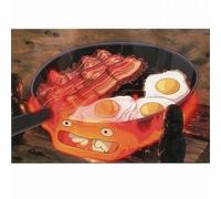 El castillo ambulante caja de postales calcifer bacon & egg