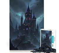 El Castillo Oscuro en un Acantilado, Rompecabezas de 1000 Piezas para Adultos, Juguete Mental, Diversión Relajante, Corte Premium, Regalo de Cumpleaños 38x52cm