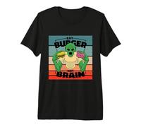 El Cerebro de la Hamburguesa Zombie no Come Comida de Camiseta Premium