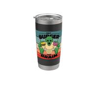 El cerebro de la hamburguesa zombie no come comida de Vaso térmico de acero inoxidable de doble pared