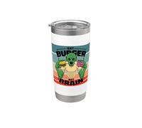 El cerebro de la hamburguesa zombie no come comida de Vaso térmico de acero inoxidable de doble pared