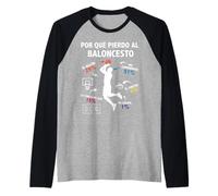 El Cerebro del Baloncestista Jugador de Baloncesto Hombre Camiseta Manga Raglan