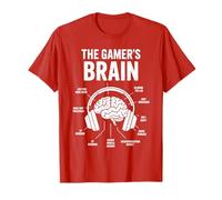 El Cerebro del Jugador Divertido Auricular para Juegos diseño Nerd Camiseta