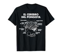 el Cerebro del pongista Jugador De Ping-Pong Divertida Camiseta
