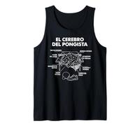 el Cerebro del pongista Jugador De Ping-Pong Divertida Camiseta sin Mangas