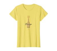 El champán es Siempre la Respuesta: celebración Elegante Camiseta, Mujer, Limón, L