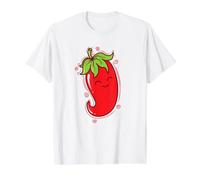 El Chile se regocija Picante Spice Chili Pepper Camiseta gráfica económica, Hombre, Blanco, XL