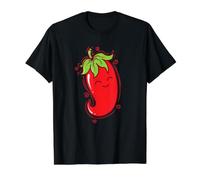 El Chile se regocija Picante Spice Chili Pepper Camiseta gráfica económica, Hombre, Negro, XL