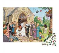 El Choco de confetos de Boda del país inglés Puzzle De Madera Impermeable DIY Puzzles De 1000 Piezas para Adultos Imposible Rompecabezas para Decoración del Hogar