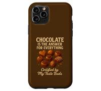 El Chocolate es la Respuesta Sabrosa para Todo Divertido Foodie Carcasa para iPhone 11 Pro