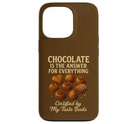 El Chocolate es la Respuesta Sabrosa para Todo Divertido Foodie Carcasa para iPhone 13 Pro