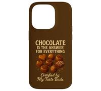 El Chocolate es la Respuesta Sabrosa para Todo Divertido Foodie Carcasa para iPhone 14 Pro