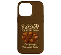 El Chocolate es la Respuesta Sabrosa para Todo Divertido Foodie Carcasa para iPhone 14 Pro MAX