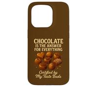 El Chocolate es la Respuesta Sabrosa para Todo Divertido Foodie Carcasa para iPhone 15 Pro