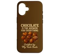 El Chocolate es la Respuesta Sabrosa para Todo Divertido Foodie Carcasa para iPhone 16