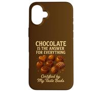 El Chocolate es la Respuesta Sabrosa para Todo Divertido Foodie Carcasa para iPhone 16 Plus