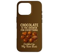 El Chocolate es la Respuesta Sabrosa para Todo Divertido Foodie Carcasa para iPhone 16 Pro