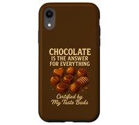 El Chocolate es la Respuesta Sabrosa para Todo Divertido Foodie Carcasa para iPhone XR