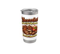 El chocolate no hace preguntas tontas que el chocolate entiende Vaso térmico de acero inoxidable de doble pared