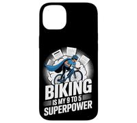 El ciclismo es mi viaje en bicicleta de superpotencia de 9 a 5 Carcasa para iPhone 14 Plus
