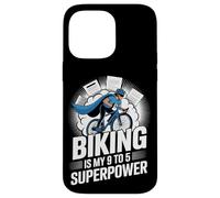 El ciclismo es mi viaje en bicicleta de superpotencia de 9 a 5 Carcasa para iPhone 14 Pro Max
